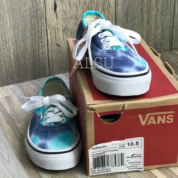 NWT VANS Authentic Tie Dye Navy Kid’s - Picture 2 of 7